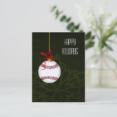 baseball player Christmas Cards Feiertagspostkarte (Stehend Vorderseite)