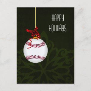 baseball player Christmas Cards Feiertagspostkarte