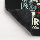 Baseball Player Christmas Gnome, Smashing Through Mousepad (Ecke)