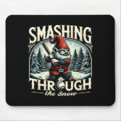 Baseball Player Christmas Gnome, Smashing Through Mousepad (Vorne)