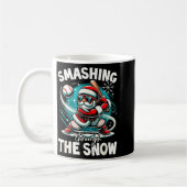 Baseball Player Christmas Santa, Smashing Through Kaffeetasse (Links)