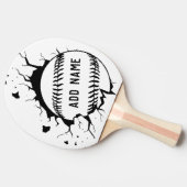 Baseball Player Coach - kühne moderne Zeichn Tischtennis Schläger (Seitenansicht)