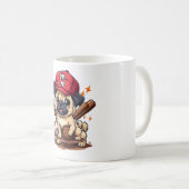 Baseball Player Coach Mops Dog Lover Mops Mama Kaffeetasse (VorderseiteRechts)