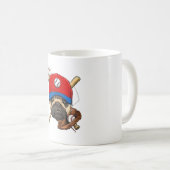 Baseball Player Coach Mops Dog Lover Mops Mama Kaffeetasse (VorderseiteRechts)