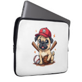 Baseball Player Coach Mops Dog Lover Mops Mama Laptopschutzhülle (Vorne Rechts)