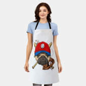 Baseball Player Coach Mops Dog Lover Mops Mama Schürze (Getragen)