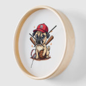 Baseball Player Coach Mops Dog Lover Mops Mama Uhr (Winkel)