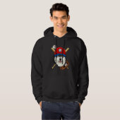 Baseball Player Coaches Alaskan Malamute Dog Pitch Hoodie (Vorne ganz)