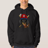 Baseball Player Coaches Dachshund Weiner Dog Pitch Hoodie (Vorderseite)