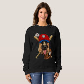 Baseball Player Coaches German Shepherd Dog Pitche Sweatshirt (Vorne ganz)