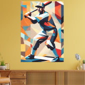 Baseball Player Cubism Canvas Print Leinwanddruck (Insitu (Wohnzimmer))