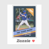 Baseball Player Custom Gift Dark Blue Yellow Aufkleber (Blatt)