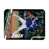 Baseball Player Custom Green Magnet (Horizontal)