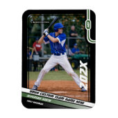 Baseball Player Custom Green Magnet (Vertikal)