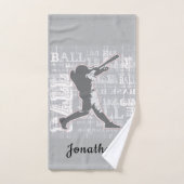 Baseball Player Design Badetuch Set (Handtuch)