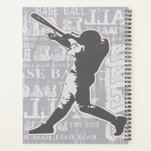 Baseball Player Design Weekly/Monatsplaner Planer (Rückseite)