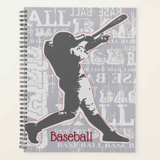 Baseball Player Design Weekly/Monatsplaner Planer (Vorderseite)