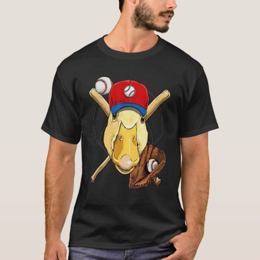 Baseball Player Duck Pitcher Catcher Baseball Coac T-Shirt (Vorderseite)
