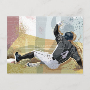 Baseball-Player-Folie 2 Postkarte