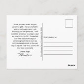 Baseball Player Foto Lila Abschluss Vielen Dank Postkarte (Rückseite)