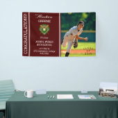 Baseball Player Foto Maroon Abschluss Banner (Messeveranstaltung)