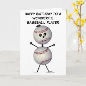 Baseball Player Geburtstag Karte (Gelbe Blume)