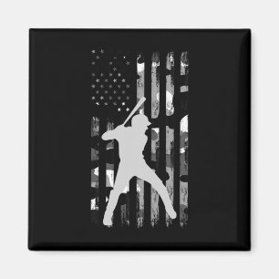 Baseball Player gibt Teens Boys Men American Flag Magnet