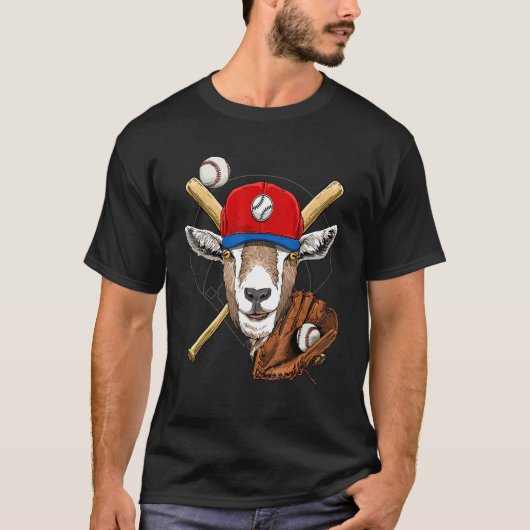 Baseball Player Goat Pitcher Catcher Baseball Coa T-Shirt (Vorderseite)