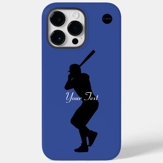 Baseball Player Grafik und Ihr Name HAMbyWG Case-Mate iPhone Hülle (Rückseite)