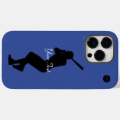 Baseball Player Grafik und Ihr Name HAMbyWG Case-Mate iPhone Hülle (Rückseite (Horizontal))