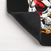 Baseball Player Halloween Pumpkin Skeleton Mousepad (Ecke)