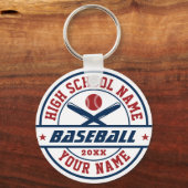 Baseball Player High School Sport Schlüsselanhänger (Vorderseite)