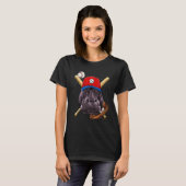 Baseball Player Hippopotamus Pitcher Catcher Baseb T-Shirt (Vorne ganz)