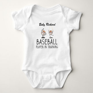 Baseball-Player im Training | Custom Baby Baseball Baby Strampler
