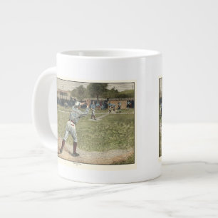 Baseball-Player in der zweiten Base Jumbo-Tasse