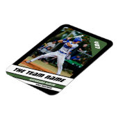 Baseball-Player individuell einstellbar Schwarz Gr Magnet (Linke Seite)