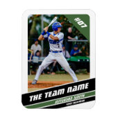 Baseball-Player, individuell einstellbar, Weißgrün Magnet (Vertikal)
