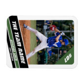 Baseball-Player, individuell einstellbar, Weißgrün Magnet (Horizontal)