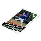 Baseball-Player, individuell einstellbar, Weißgrün Magnet (Linke Seite)