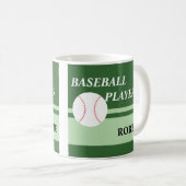 Baseball Player Kaffeetasse (VorderseiteRechts)