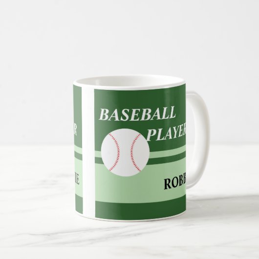 Baseball Player Kaffeetasse (VorderseiteRechts)