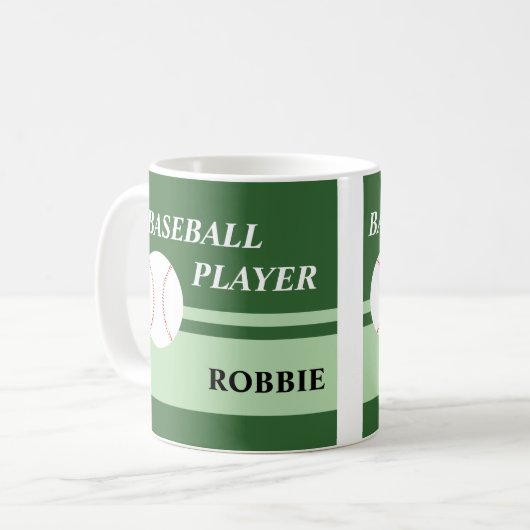 Baseball Player Kaffeetasse (Vorderseite Links)