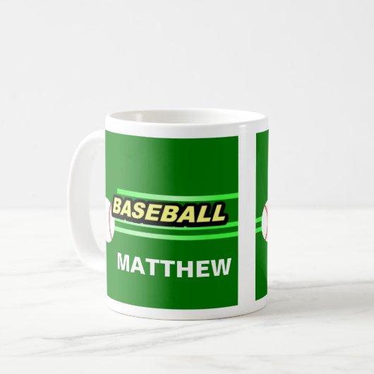 Baseball Player Kaffeetasse (Vorderseite Links)