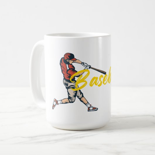 Baseball Player Kaffeetasse (Vorderseite Links)