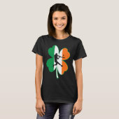 Baseball Player Lucky Shamrock Ireland Flag St Pat T-Shirt (Vorne ganz)
