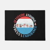 Baseball Player Mindset - Red White Blue Fußmatte (Vorderseite)