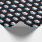 Baseball Player Mindset - Red White Blue Geschenkpapier (Ecke)