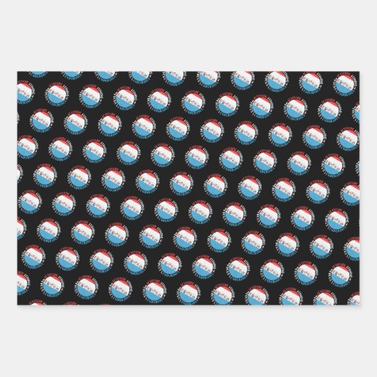 Baseball Player Mindset - Red White Blue Geschenkpapier Set (Vorderseite 3)