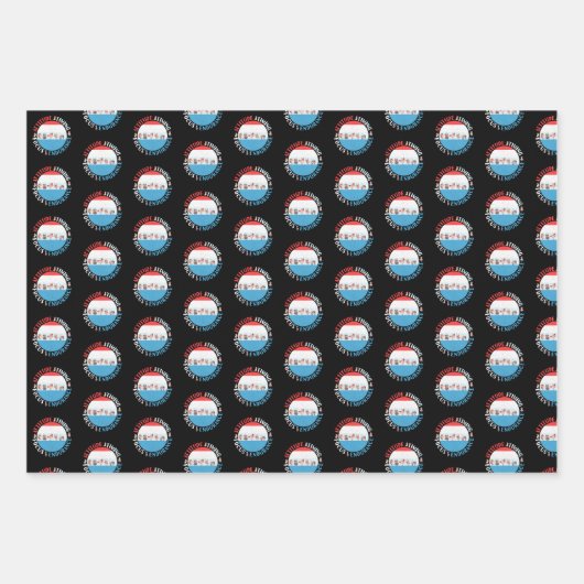 Baseball Player Mindset - Red White Blue Geschenkpapier Set (Vorderseite 2)