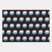 Baseball Player Mindset - Red White Blue Geschenkpapier Set (Vorderseite)